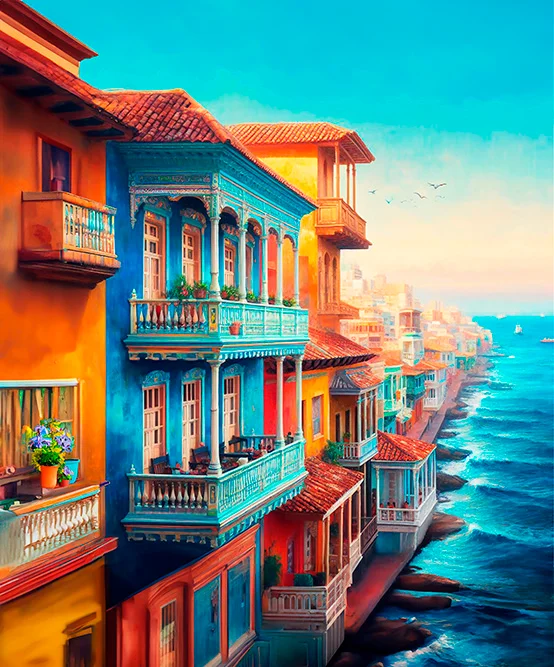 Miniatura de video time-lapse de una pintura de 'Vista al Mar'